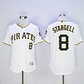 Pirates 8 Willie Stargell White Flexbase Jersey Sguo,baseball caps,new era cap wholesale,wholesale hats